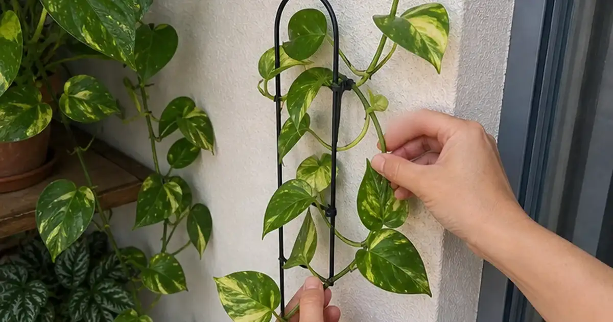 Detalhe visual do artigo jiboia na varanda sem sol: como cultivar, podar e deixar bonita em uma varanda sombreada