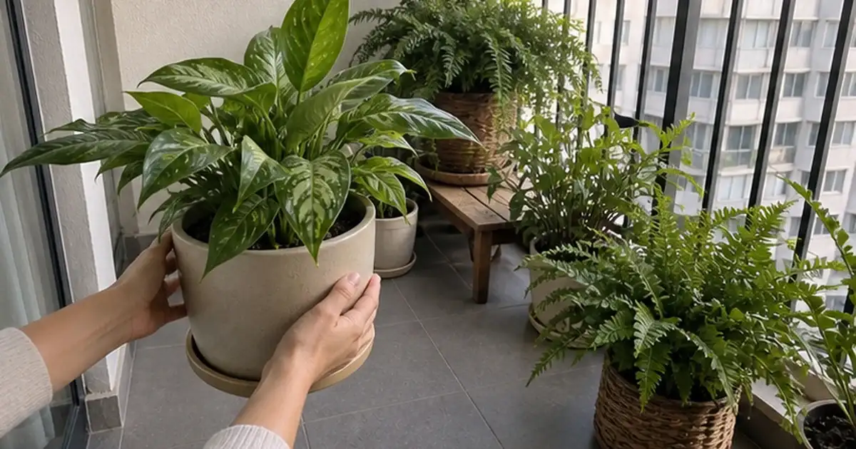 Ajuste final do artigo como saber se sua varanda sem sol tem luz suficiente para plantas em varanda de apartamento sem sol