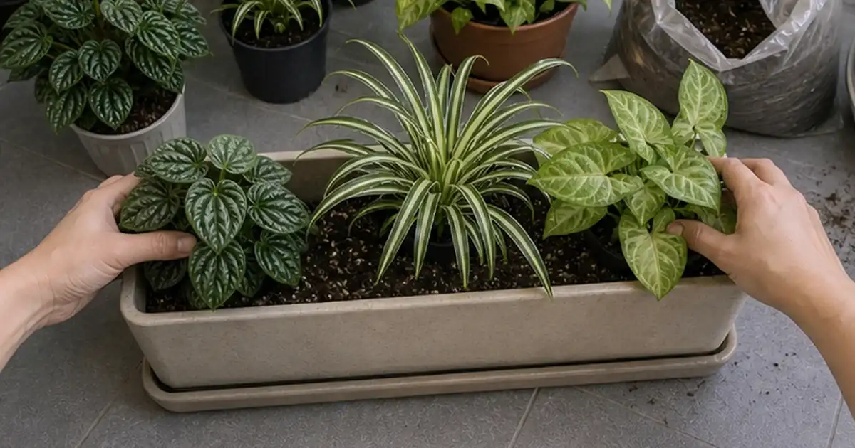 Detalhe visual do artigo como montar uma floreira de sombra para sacada de apartamento em uma varanda sombreada