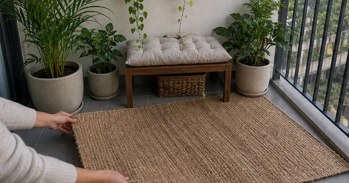 Detalhe visual do artigo ideias para decorar varanda sem sol com plantas, texturas e luz aconchegante em uma varanda sombreada