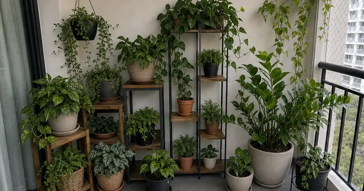 Suportes de Plantas para Varandas Sem Sol: Altura, Segurança e Estilo