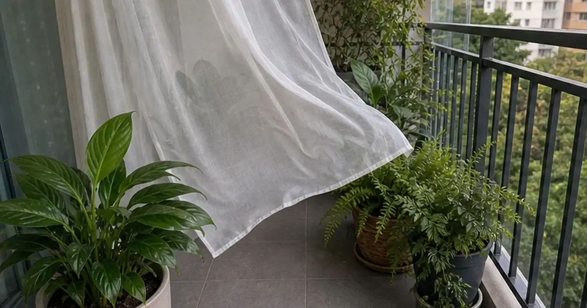 Detalhe visual do artigo folhas queimadas sem sol direto: o que pode estar acontecendo em uma varanda sombreada