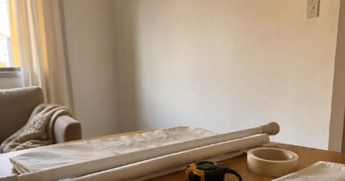 materiais leves separados para instalar cortina sem furar em apartamento alugado