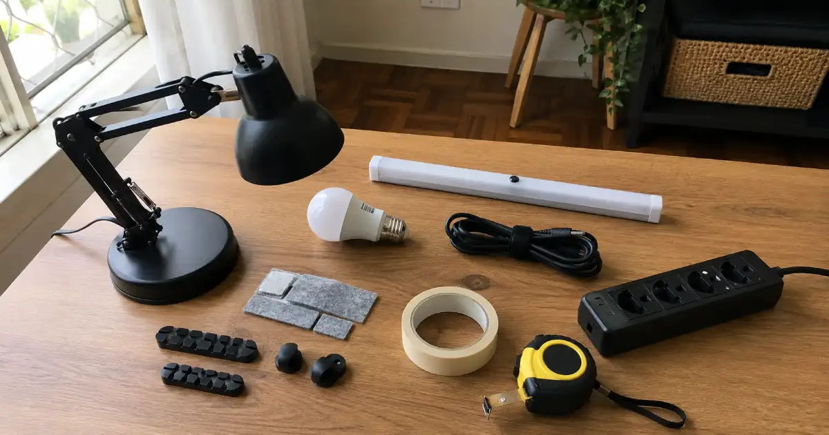 materiais para montar luz de apoio em apartamento alugado sem mexer na elétrica