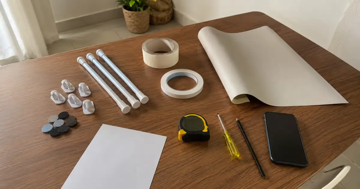 materiais removiveis para melhorar apartamento alugado sem obra sobre mesa simples