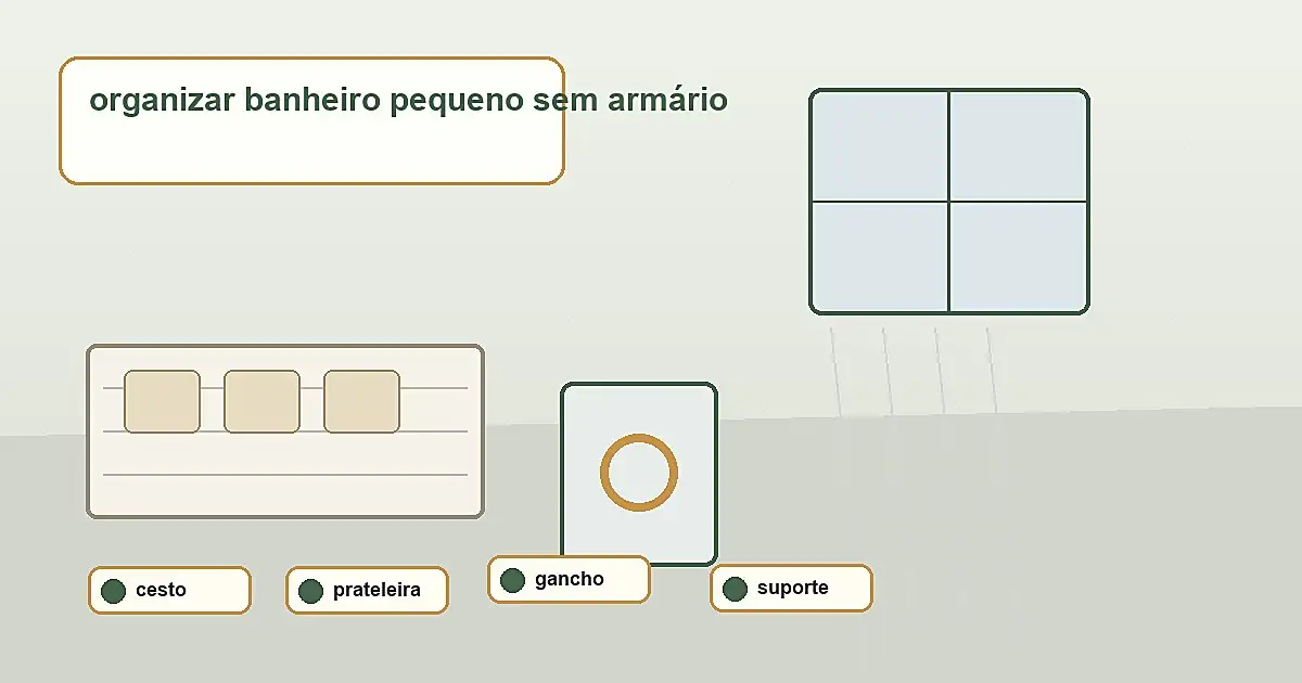materiais para organizar banheiro pequeno sem armário