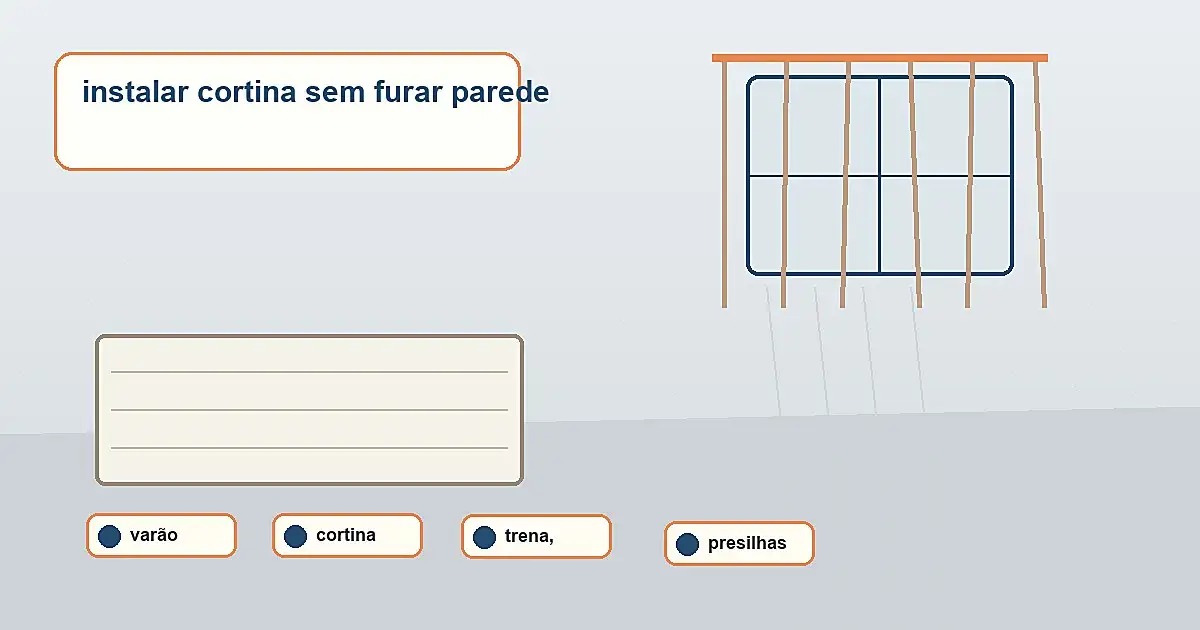 materiais para instalar cortina sem furar parede
