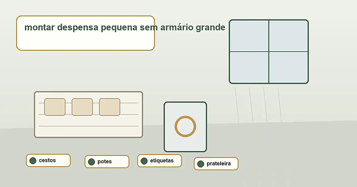 materiais para montar despensa pequena sem armário grande