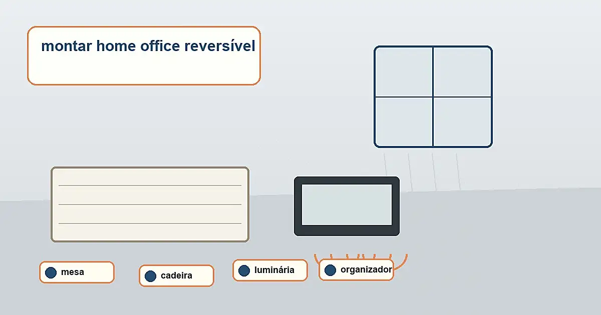 materiais para montar home office reversível