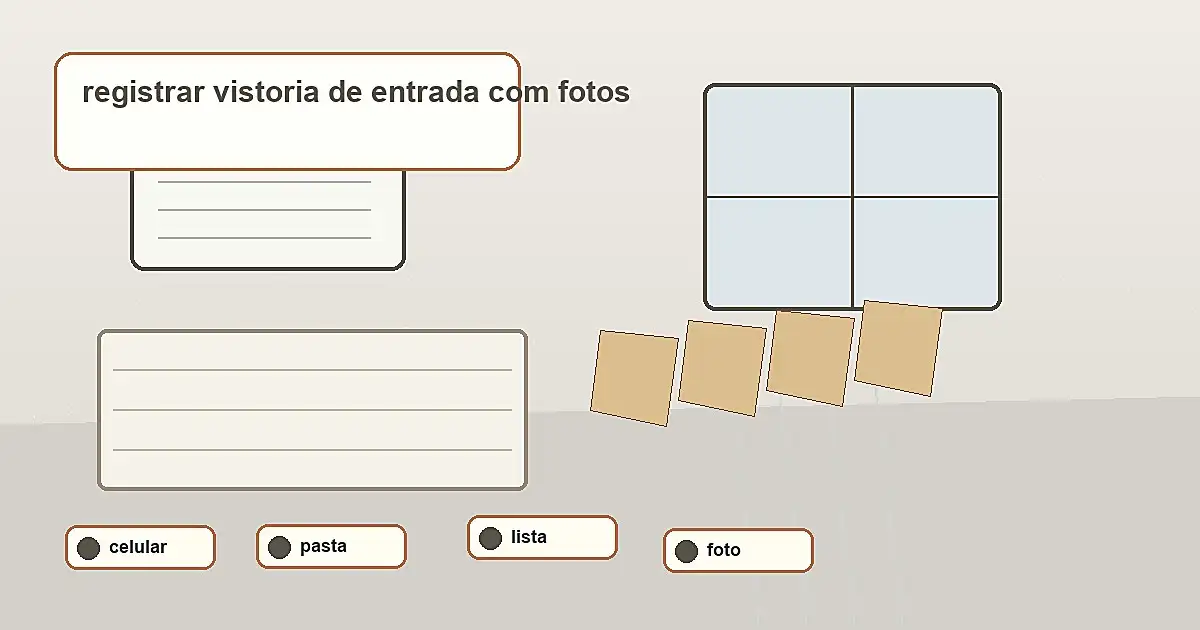 materiais para registrar vistoria de entrada com fotos
