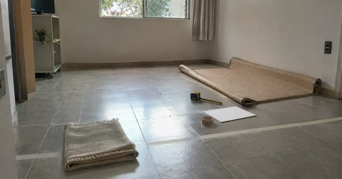 Piso Feio ou Frio em Apartamento Alugado: Tapetes, Passadeiras e Soluções Reversíveis