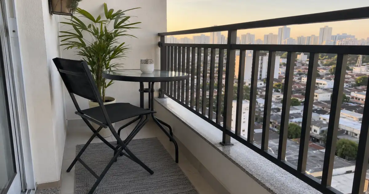 Varanda de Apartamento Alugado Sem Obra: Privacidade, Uso Diário e Baixo Dano